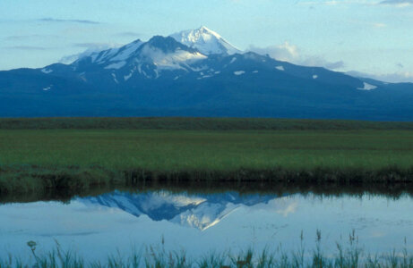 Frosty Peak with Reflection photo