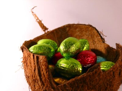 Easter eggs coconut photo