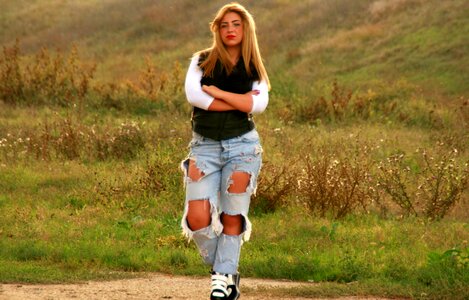 Blond green eyes fashion