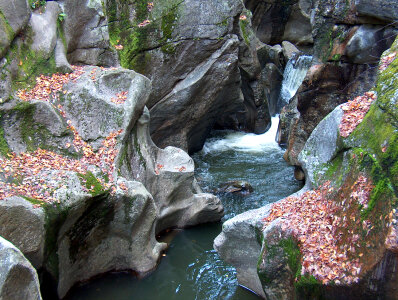 Sculptured Rocks and waterfalls in Groton, New Hampshire photo