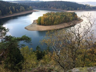 Aerial autumn bank photo