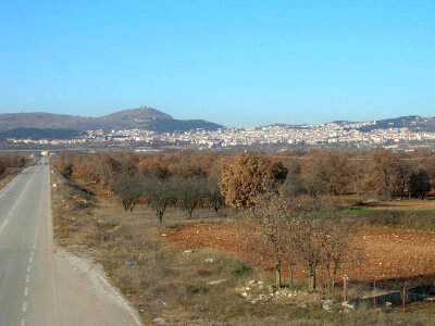 View of Kozani landscape from the south in Greece