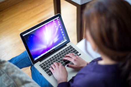 Laptop Typing Woman photo