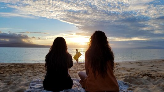 Beach enjoyment evening photo