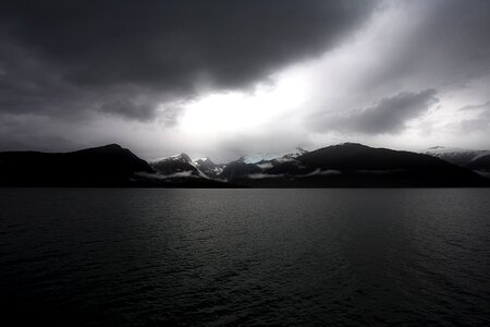Black And White lake landscape photo