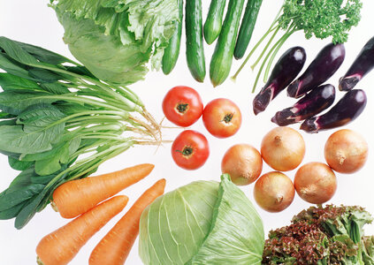 The big colorful group of vegetables. photo