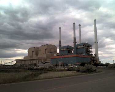 Colstrip Power Plants 1-4 from right to left in Montana photo