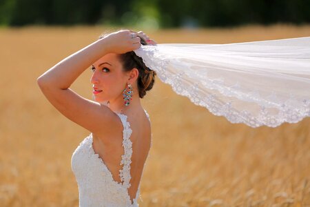 Gorgeous pretty girl bride photo