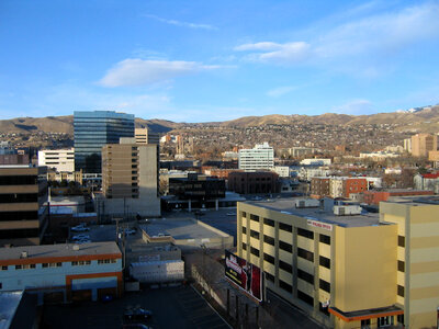Buildings in a portion of Salt Lake City, Utah photo