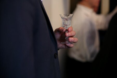 Man holding crystal