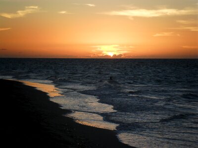 Ocean dusk evening photo