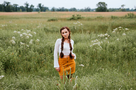 Young Woman in Summer Field photo