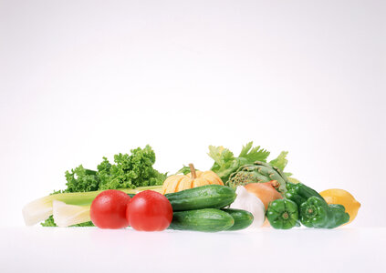 Salad vegetable and pumpkin photo