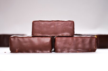 Sweet black dark chocolate photo