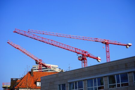 Construction work red laying out