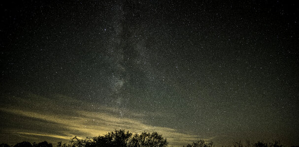 Milky Way Galaxy appearing above the landscape of Crex meadows photo