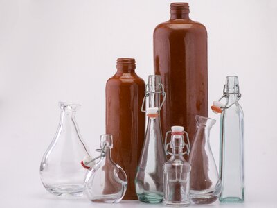 Bottles transparent decoration photo
