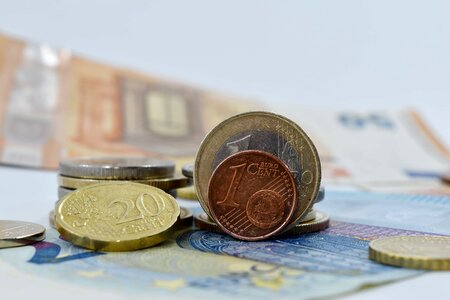 Cent coins euro photo