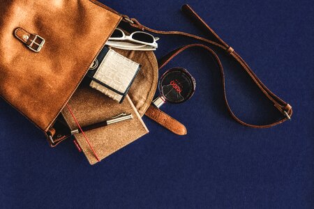 Brown Leather Bag Fashion photo