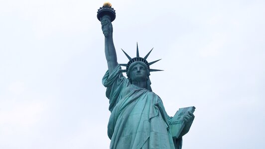 Big apple statue lady liberty photo