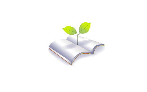 Book and plant photo