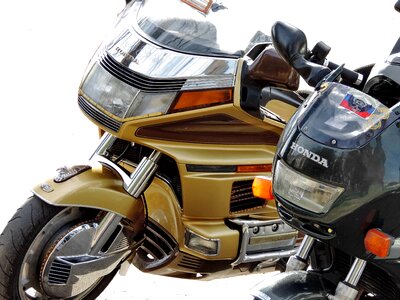 Headlight modern motorbike photo