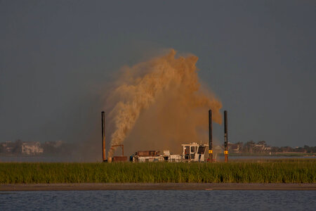 Dredge boat in marsh-2