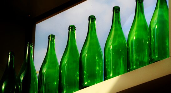 Green wine green glass photo