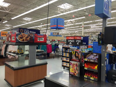 Walmart shopping center interior photo