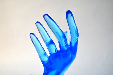 Plastic blue human photo