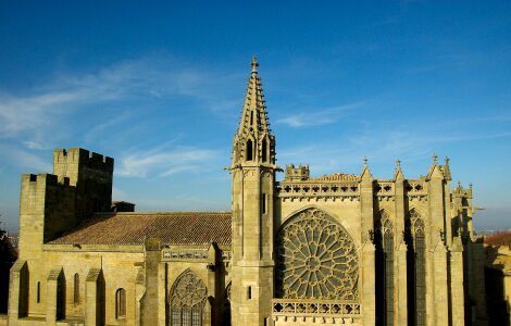 Carcassonne France Church Gothic Rosette