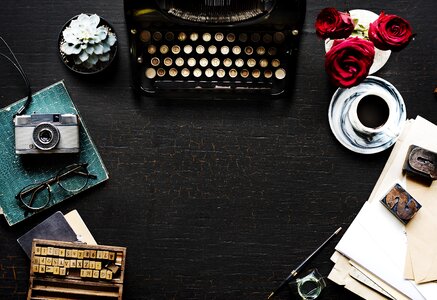 Vintage Desk Typewriter Glasses photo