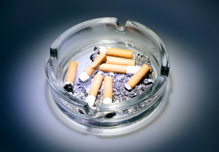 Ashtray with Cigarette Buds