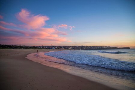 Sunrise ocean beach photo