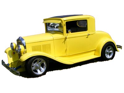 Yellow 1930 coupe