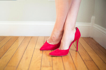 Woman Red Heels photo