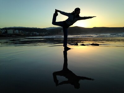 Beach relax sunset