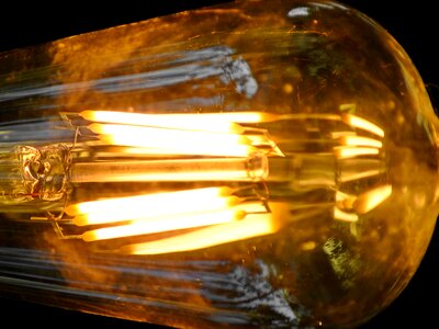 Glass light bulb luminescence photo