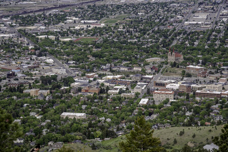 Closeup from above of Downtown Helena