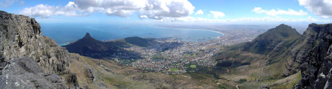 Panoramic landscape View of Cape Town, South Africa