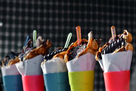 Chocolates cone dessert