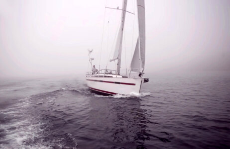 Sailboat in the ocean photo