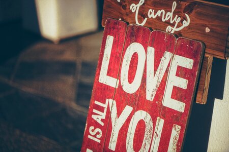 Love Wood Sign Rustic
