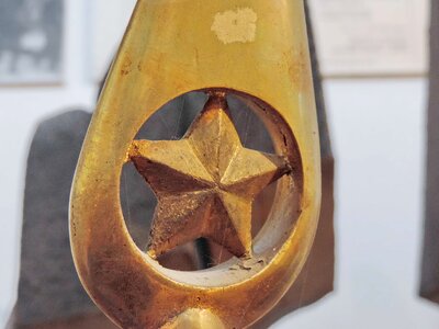 Brass detail emblem photo