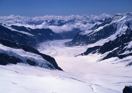 Winter landscape in the Jungfrau region photo