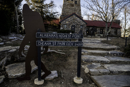 Cheaha Mountain High Point Sign