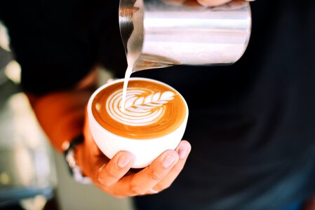 Caffeine cappuccino coffee photo