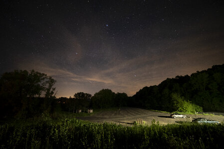 Starlight over the parking lot photo