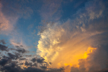 Stormy Clouds at Sunset photo