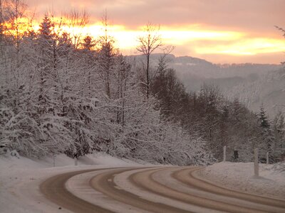 Black ice traffic winter